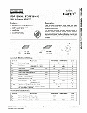 DataSheet FDP16N50 pdf